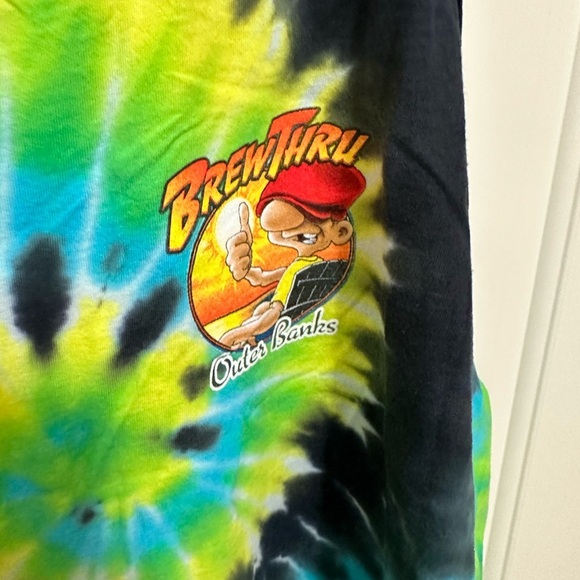 Brew Thru Outer Banks Vintage Tie Dye Tank Top XL - Picture 4 of 5